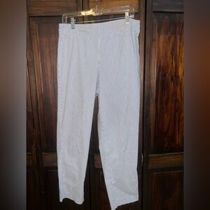 Jones New York woman’s Blue Striped‎ Chinos seersucker size 14
